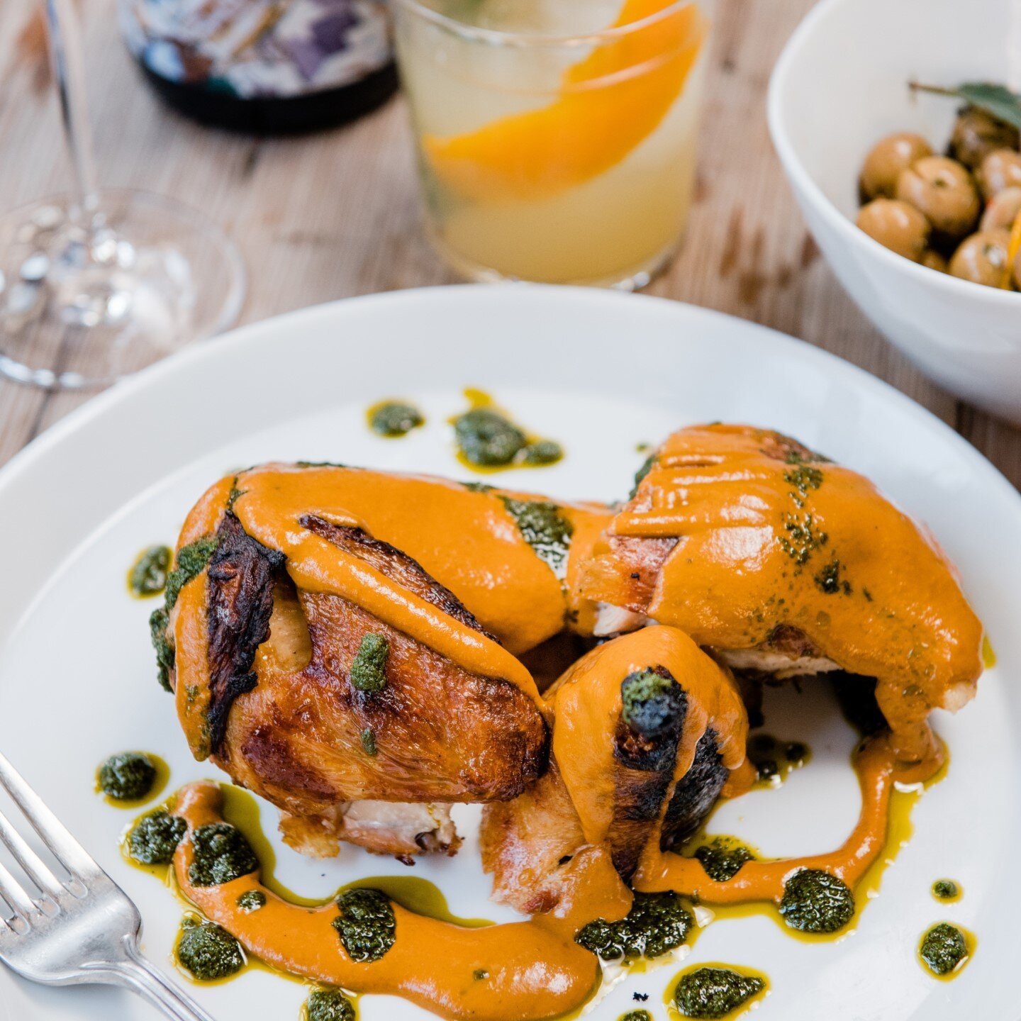 🐓&middot; Pollo Asado Piri Piri 
Half of a Springer Mountain chicken with our version of Portuguese Piri Piri sauce, one of our favorite mains. #laurelonrutledge